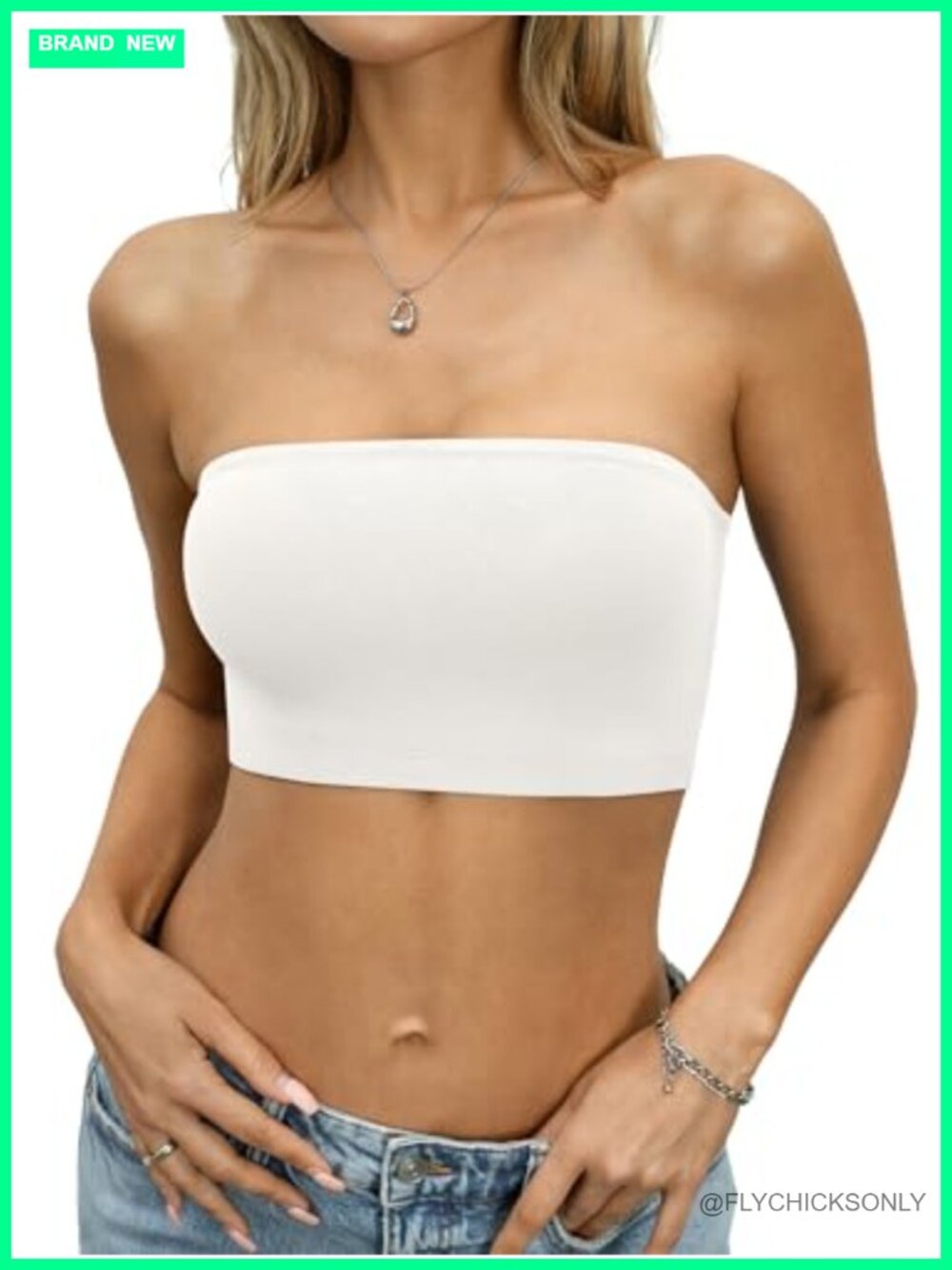 Womens Tube Top Strapless Bandeau Slim Fit Crop Tank Y2K Going Out Top